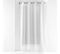 Douceur d'Intérieur, Ideal Textiles - Tenda con occhielli, 140 x 240 cm, colore: Bianco sabbiato