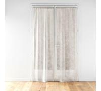 Douceur d'Intérieur Karla Coppia di Tende a Vetro con Passanti, 2 x 70 x 240 cm, Tessuto Intrecciato e Applique, Tortora