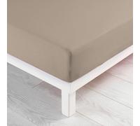 Douceur d'Intérieur Lenzuolo con Angoli, 140 x 190 cm, 100% Jersey di Cotone, Sabbia