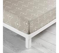 douceur d'intérieur, Lenzuolo con angoli elasticizzati (140 x 190 cm) Aristide Naturale, 100% Cotone
