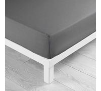 Douceur d'Intérieur Lenzuolo con angoli elasticizzati Lina 140 x 190 cm 100% cotone Antracite