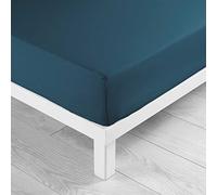 douceur d'intérieur, Lenzuolo con angoli elasticizzati (140 x 190 cm) Lina Blu, 100% cotone