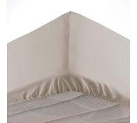 douceur d'intérieur Lenzuolo con angoli elasticizzati (140 x 190 cm) Oscar Naturale, Microfibra Tinta unita