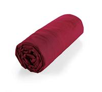 douceur d'intérieur, Lenzuolo con angoli elasticizzati (180 x 200 cm) Biolina Bordeaux, 100% cotone biologico