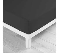 douceur d'intérieur, Lenzuolo con angoli elasticizzati (180 x 200 cm) Lina Nero, 100% Cotone
