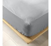 douceur d'intérieur, Lenzuolo con angoli elasticizzati (90 x 190 cm) Biolina Grigio, 100% Cotone Bio