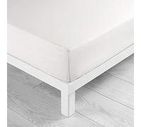 douceur d'intérieur, Lenzuolo con angoli elasticizzati (90 x 190 cm) Lina Bianco, 100% Cotone