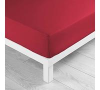 douceur d'intérieur, Lenzuolo con angoli elasticizzati (90 x 190 cm) Lina Marsala, 100% cotone