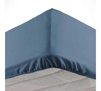 douceur d'intérieur Lenzuolo con angoli elasticizzati (90 x 190 cm) Oscar Blu Notte, Microfibra Tinta unita