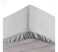 Douceur d'Intérieur Lenzuolo con angoli elasticizzati (90 x 190 cm) Oscar Grigio Chiaro, Microfibra Tinta unita