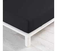 douceur d'intérieur Lenzuolo con angoli singolo 90 x 190 cm Jersy carbone