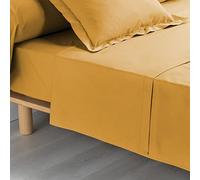 Douceur d'Intérieur, Lenzuolo piano (180 x 290 cm) Percaline Miele, Percaline in Cotone