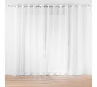 Douceur d'Intérieur Lissea Tenda con Occhielli, 400 x 240 cm, Bianco, Velo Sabbiato