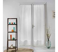 Douceur d'Intérieur Luminea Coppia Dritto Passa Bastone, Poliestere, Bianco, 2 x 70 x 200 cm, 28 unità