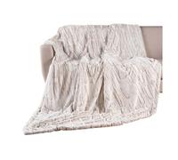 Douceur d'Intérieur Lynx Plaid, 125 x 150 cm, Simil Pelliccia e Sherpa