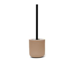 Douceur d'Intérieur Mambo Scopino per WC, Diametro 11.4 x 38 cm, gres Soft-Touch, Tinta Unita, Sabbia