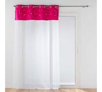 Douceur d'Intérieur, Moonlight - Tenda con occhielli, 140 x 280 cm, colore: Fucsia
