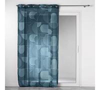 Douceur d'Intérieur Pannello con occhielli, 140 x 280 cm, in voile con stampa a schizzo, colore: Blu
