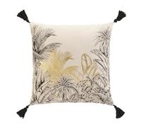 Douceur d'Intérieur Papaya Cuscino sfoderabile, 45 x 45 cm, Cotone e Poliestere Stampato