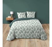 Douceur d'Intérieur, Parure da letto 3 pezzi (240 x 220 cm) Aqualis Verde, 100% Cotone