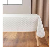 Douceur d'Intérieur Piana Tovaglia Rettangolare, 145 x 240 cm, Poliestere Stampato Metallizzato, Neutro
