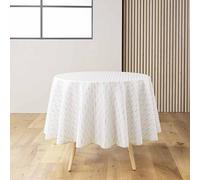 Douceur d'Intérieur Piana Tovaglia Rotonda, Ø 180 cm, Poliestere Stampato Metallizzato, Neutro