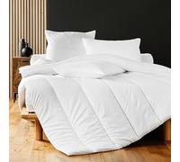 Douceur d'Intérieur Copripiumino per Letto Matrimoniale, 260 x 240 cm, in Poliestere, Tinta Unita, Anti acaro