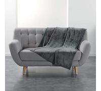 DOUCEUR D'INTERIEUR Plaid 125x150 cm Flanella Tinta Unita flanou Grigio