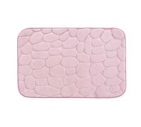 Douceur d'Intérieur Ricochet Tappeto da Bagno, 50 x 80 cm, Rosa Cipria Tinta Unita, Microfibra Goffrata