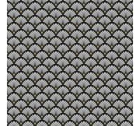 Douceur d'Intérieur Rotolo di tela cerata (RLX 1,40 mx20 m) Artchic Nero, PVC Stampato Metallizzato