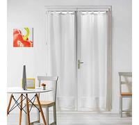 Douceur d'Intérieur Salina Tendaggio Fiocco Con Passanti, Bianco, 2 x 70 x 200 CM