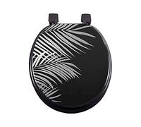 douceur d'intérieur, Sedile WC Orbella, 37 x 47 cm, colore: Nero/Argento, MDF stampato