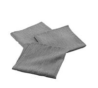 douceur d'Intérieur Silvery - Set di 3 tovaglioli da tavola, colore: Grigio/Argento, 40 x 40 cm