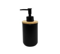 Douceur d'Intérieur Smart Dispenser Sapone, Diametro 7,2 x 17,5 cm, Nero, Polistirene e Bambù