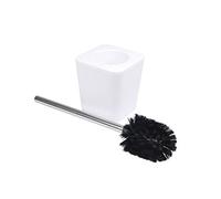 Douceur d'Intérieur Spazzola WC Effetto Soft Touch Coloris Unito, Stagno, Bianco, 11.5 cm