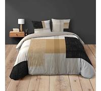 Douceur d'Intérieur Square Parure da 3 Pezzi, 240 x 220 cm, 100% Cotone