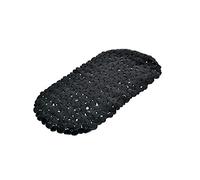 Douceur d'Intérieur Tappetino per Vasca con Motivo Guanti, 69 x 36 cm, Polivinilcloruro (PVC), Nero, 80 x 150 cm