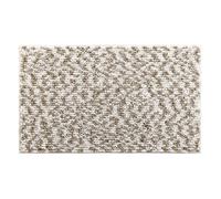 Douceur d'Intérieur, tappeto da bagno (45 x 75 cm) Friza, bianco/marrone, microfibra tricolore