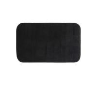 Douceur d'Intérieur Tappeto da Bagno Microfibra 45x75CM, 100% Poliestere, Nero, 45 x 75 cm