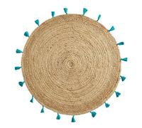 Douceur d'Intérieur Tappeto Rotondo, Turchese, (0) 120 CM