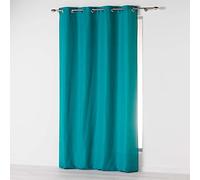 douceur d'Intérieur tenda a occhielli microfibra unita assoluto, Poliestere, blu, 280 x 140 cm