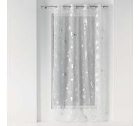 Douceur d'Intérieur Tenda a pannello con occhielli, 140 x 240 cm, stampa metallizzata, colore: bianco/argento