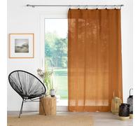 Douceur d'Intérieur, Tenda con Anelli (140 x 240 cm) Linka Cammello, Voile Tessuto