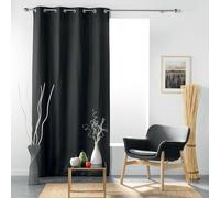 Douceur d'Intérieur Tenda con Occhielli, 135 x 240 cm, Oscurante, Colore: Antracite