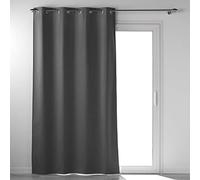 Douceur d'Intérieur, Tenda con occhielli, 135 x 260 cm, colore: Antracite, 100% Occultant/Chambray Uni, Occultiss