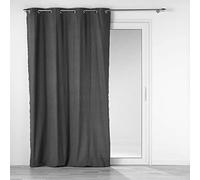 Douceur d'Intérieur, Tenda con occhielli, 140 x 240 cm, colore: Antracite, Cotone riciclato, Mistraline