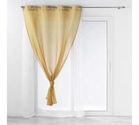 Douceur d'Intérieur, Tenda con occhielli (140 x 240 cm) Duetto Miele/Bianco, Velo Doppia Sabbia