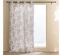 Douceur d'Intérieur, Tenda con occhielli (140 x 280 cm) Roseris, Policotone con stampa metallizzata