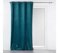 Douceur d'Intérieur, Tenda con occhielli ad acquerello stampata blu, 135 x 240 cm
