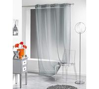 Douceur d'Intérieur, Tenda con occhielli Lissea, in poliestere, Grigio, 240 x 140 x 240 cm